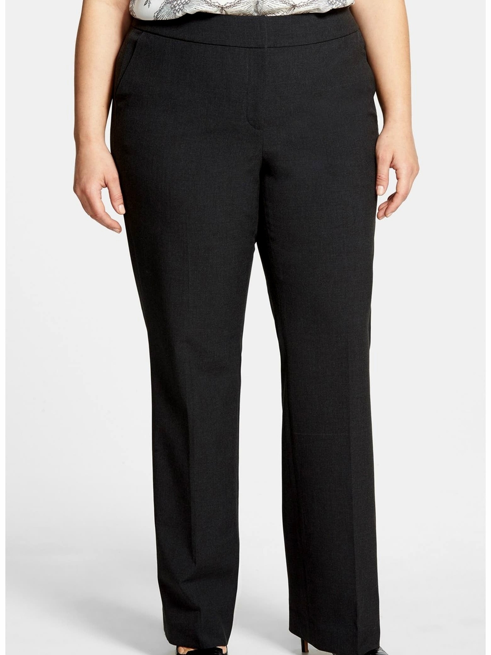 Sejour 'Ela' Curvy Fit Black Trouser Pants 16W